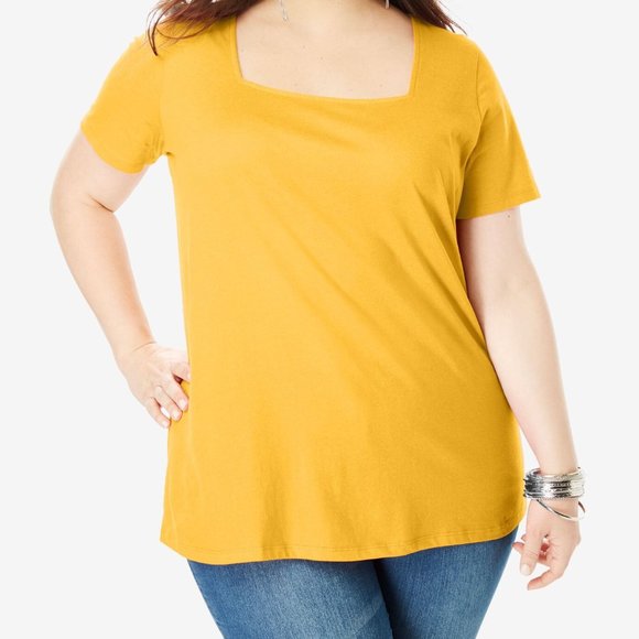 Square-neck Tee Shirt - Picture 1 of 1